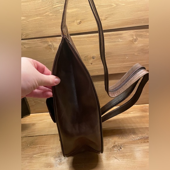 Brown Faux Leather Backpack Purse - Picture 14 of 16